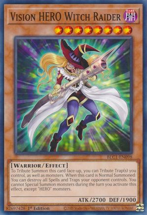 Vision HERO Witch Raider (BLC1-EN098) - Battles of Legend: Chapter 1 1st Edition - Premium Yugioh Single from Konami - Just $0.25! Shop now at Game Crave Tournament Store