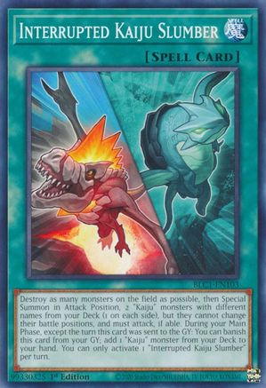 Interrupted Kaiju Slumber (BLC1-EN103) - Battles of Legend: Chapter 1 1st Edition - Premium Yugioh Single from Konami - Just $0.25! Shop now at Game Crave Tournament Store