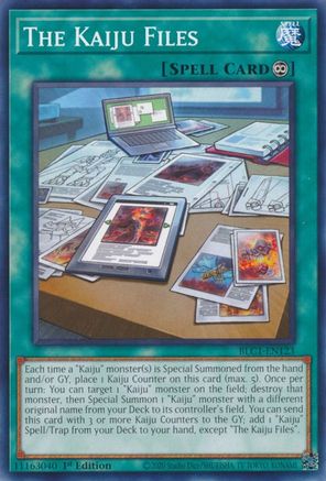 The Kaiju Files (BLC1-EN123) - Battles of Legend: Chapter 1 1st Edition - Premium Yugioh Single from Konami - Just $0.25! Shop now at Game Crave Tournament Store