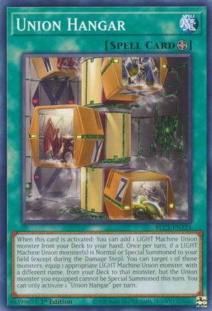 Union Hangar (BLC1-EN124) - Battles of Legend: Chapter 1 1st Edition - Premium Yugioh Single from Konami - Just $0.25! Shop now at Game Crave Tournament Store