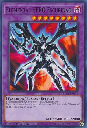 Elemental HERO Escuridao (BLC1-EN141) - Battles of Legend: Chapter 1 1st Edition - Premium Yugioh Single from Konami - Just $0.25! Shop now at Game Crave Tournament Store