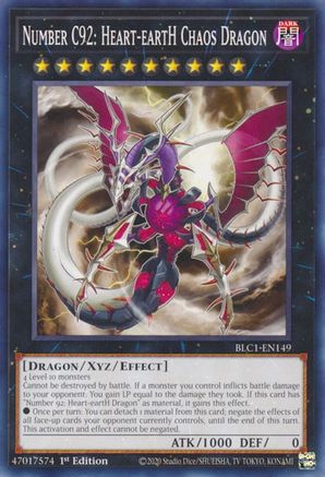 Number C92: Heart-eartH Chaos Dragon (BLC1-EN149) - Battles of Legend: Chapter 1 1st Edition - Premium Yugioh Single from Konami - Just $0.25! Shop now at Game Crave Tournament Store
