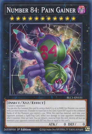Number 84: Pain Gainer (BLC1-EN151) - Battles of Legend: Chapter 1 1st Edition - Premium Yugioh Single from Konami - Just $0.25! Shop now at Game Crave Tournament Store