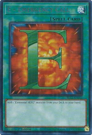 E - Emergency Call (Silver) (BLC1-EN032) - Battles of Legend: Chapter 1 1st Edition - Premium Yugioh Single from Konami - Just $0.84! Shop now at Game Crave Tournament Store
