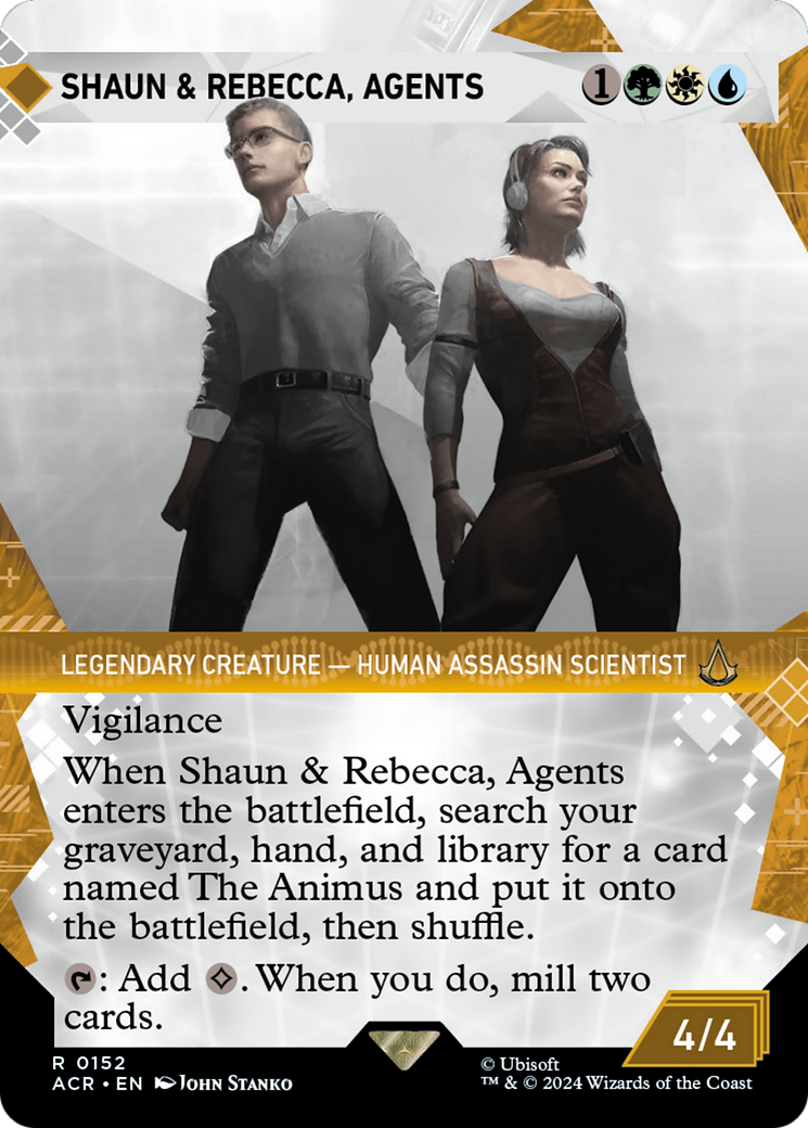 Shaun & Rebecca, Agents (ACR-152) - Assassin's Creed: (Showcase) (Borderless) Foil - Premium MTG Single from Wizards of the Coast - Just $0.43! Shop now at Game Crave Tournament Store