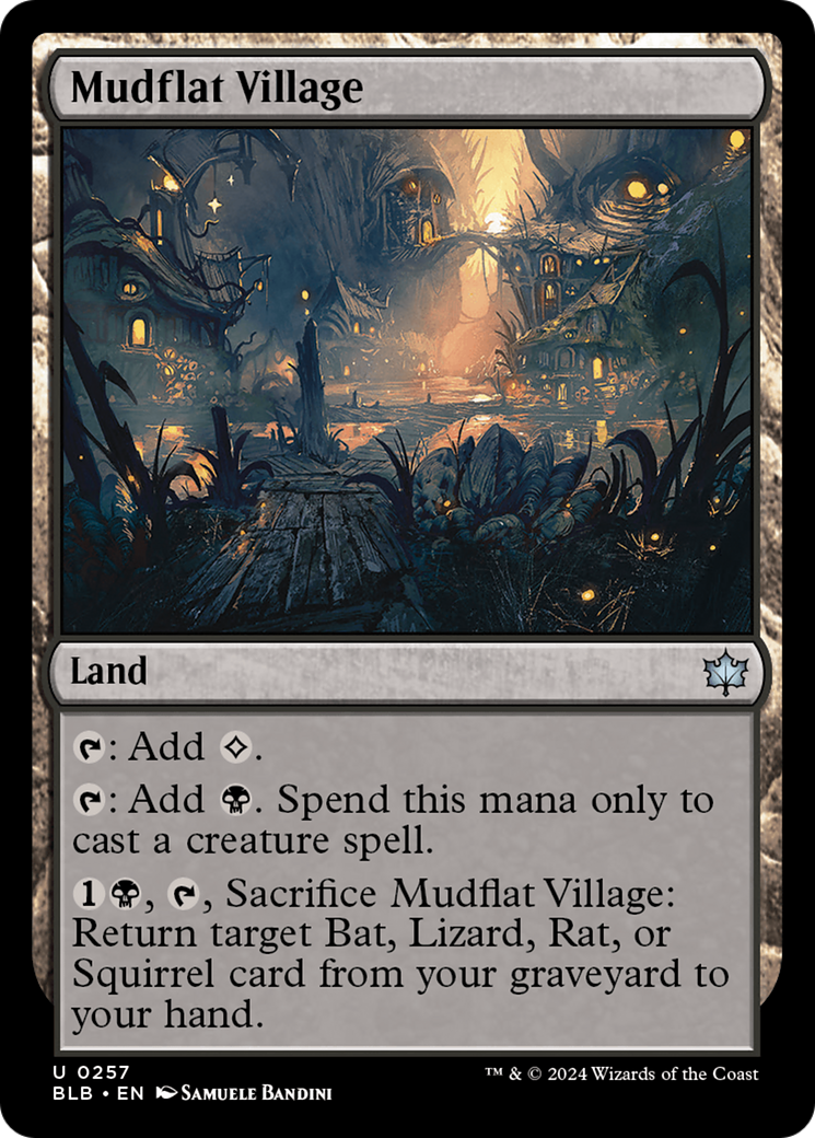 Mudflat Village (BLB-257) - Bloomburrow Foil - Premium MTG Single from Wizards of the Coast - Just $0.27! Shop now at Game Crave Tournament Store