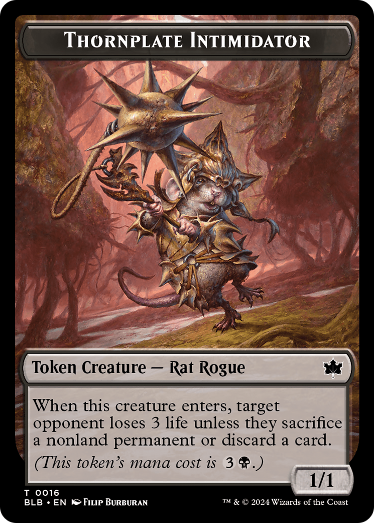 Thornplate Intimidator (BLB-016) - Bloomburrow Tokens Foil