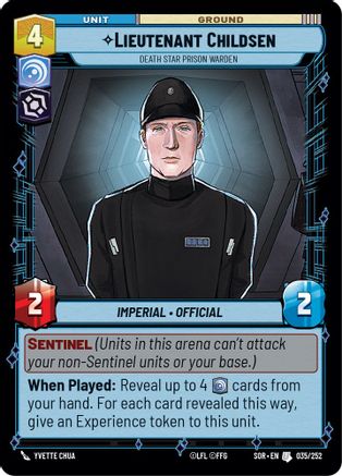 Lieutenant Childsen - Death Star Prison Warden (SPARK OF REBELLION) Foil - Premium Star Wars: Unlimited Single from Spark of Rebellion - Just $0.09! Shop now at Game Crave Tournament Store