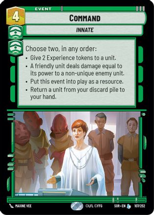 Command (SPARK OF REBELLION) - Premium Star Wars: Unlimited Single from Spark of Rebellion - Just $2.76! Shop now at Game Crave Tournament Store