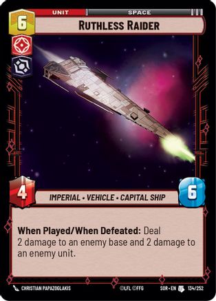 Ruthless Raider (SPARK OF REBELLION) - Premium Star Wars: Unlimited Single from Spark of Rebellion - Just $0.45! Shop now at Game Crave Tournament Store