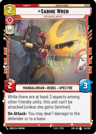 Sabine Wren - Explosives Artist (SPARK OF REBELLION) Foil - Premium Star Wars: Unlimited Single from Spark of Rebellion - Just $0.23! Shop now at Game Crave Tournament Store