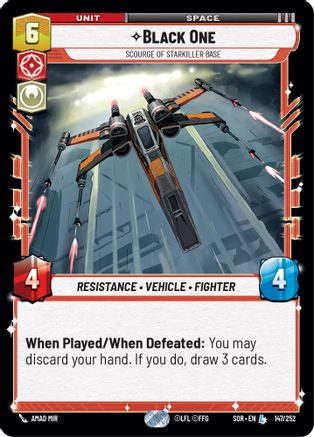 Black One - Scourge of Starkiller Base (SPARK OF REBELLION) - Premium Star Wars: Unlimited Single from Spark of Rebellion - Just $0.34! Shop now at Game Crave Tournament Store