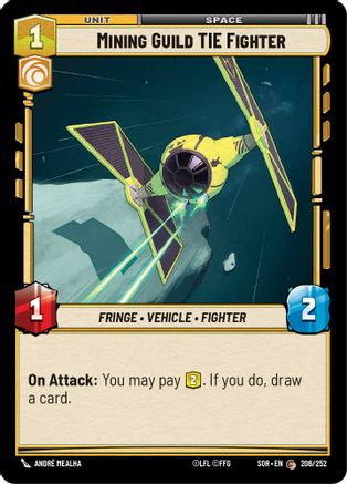 Mining Guild TIE Fighter (206/252) - Spark of Rebellion Foil - Premium Star Wars: Unlimited Single from Spark of Rebellion - Just $0.08! Shop now at Game Crave Tournament Store