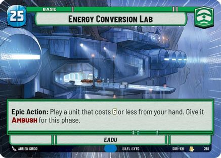 Energy Conversion Lab (Hyperspace) (SPARK OF REBELLION) - Premium Star Wars: Unlimited Single from Spark of Rebellion - Just $2.93! Shop now at Game Crave Tournament Store