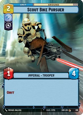 Scout Bike Pursuer (Hyperspace) (SPARK OF REBELLION) Foil - Premium Star Wars: Unlimited Single from Spark of Rebellion - Just $0.13! Shop now at Game Crave Tournament Store