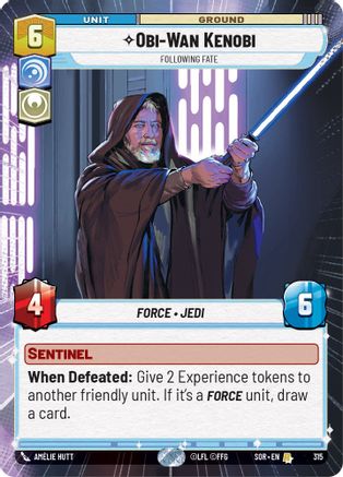 Obi-Wan Kenobi - Following Fate (Hyperspace) (SPARK OF REBELLION) - Premium Star Wars: Unlimited Single from Spark of Rebellion - Just $2.80! Shop now at Game Crave Tournament Store