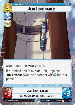 Jedi Lightsaber (Hyperspace) (SPARK OF REBELLION) - Premium Star Wars: Unlimited Single from Spark of Rebellion - Just $2.88! Shop now at Game Crave Tournament Store