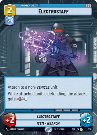 Electrostaff (Hyperspace) (SPARK OF REBELLION) - Premium Star Wars: Unlimited Single from Spark of Rebellion - Just $0.35! Shop now at Game Crave Tournament Store