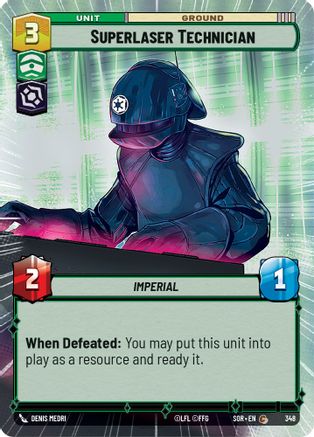 Superlaser Technician (Hyperspace) (SPARK OF REBELLION) - Premium Star Wars: Unlimited Single from Spark of Rebellion - Just $0.70! Shop now at Game Crave Tournament Store