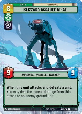 Blizzard Assault AT-AT (Hyperspace) (SPARK OF REBELLION) Foil - Premium Star Wars: Unlimited Single from Spark of Rebellion - Just $0.26! Shop now at Game Crave Tournament Store