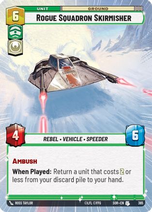 Rogue Squadron Skirmisher (Hyperspace) (SPARK OF REBELLION) Foil - Premium Star Wars: Unlimited Single from Spark of Rebellion - Just $0.26! Shop now at Game Crave Tournament Store