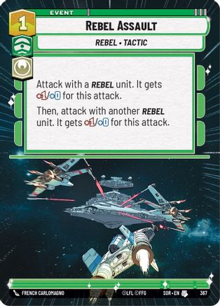 Rebel Assault (Hyperspace) (SPARK OF REBELLION) - Premium Star Wars: Unlimited Single from Spark of Rebellion - Just $0.66! Shop now at Game Crave Tournament Store