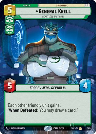 General Krell - Heartless Tactician (Hyperspace) (SPARK OF REBELLION) - Premium Star Wars: Unlimited Single from Spark of Rebellion - Just $0.34! Shop now at Game Crave Tournament Store