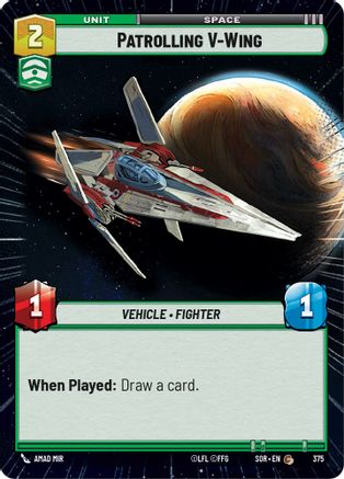 Patrolling V-Wing (Hyperspace) (SPARK OF REBELLION) Foil - Premium Star Wars: Unlimited Single from Spark of Rebellion - Just $0.12! Shop now at Game Crave Tournament Store