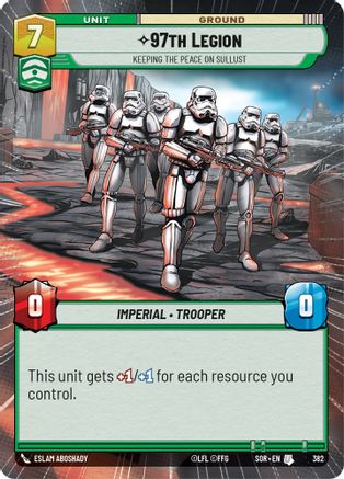 97th Legion - Keeping the Peace on Sullust (Hyperspace) (SPARK OF REBELLION) Foil - Premium Star Wars: Unlimited Single from Spark of Rebellion - Just $0.28! Shop now at Game Crave Tournament Store