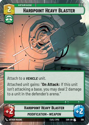 Hardpoint Heavy Blaster (Hyperspace) (SPARK OF REBELLION) - Premium Star Wars: Unlimited Single from Spark of Rebellion - Just $0.12! Shop now at Game Crave Tournament Store