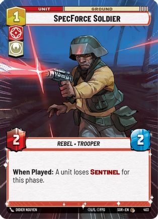SpecForce Soldier (Hyperspace) (SPARK OF REBELLION) - Premium Star Wars: Unlimited Single from Spark of Rebellion - Just $0.08! Shop now at Game Crave Tournament Store
