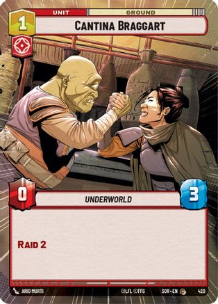 Cantina Braggart (Hyperspace) (SPARK OF REBELLION) Foil - Premium Star Wars: Unlimited Single from Spark of Rebellion - Just $0.09! Shop now at Game Crave Tournament Store