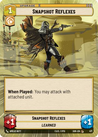 Snapshot Reflexes (Hyperspace) (SPARK OF REBELLION) Foil - Premium Star Wars: Unlimited Single from Spark of Rebellion - Just $0.15! Shop now at Game Crave Tournament Store
