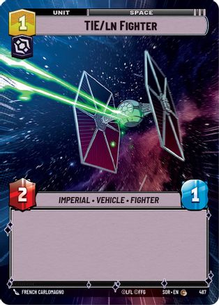 TIE/ln Fighter (Hyperspace) (SPARK OF REBELLION) Foil - Premium Star Wars: Unlimited Single from Spark of Rebellion - Just $0.32! Shop now at Game Crave Tournament Store