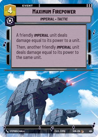 Maximum Firepower (Hyperspace) (SPARK OF REBELLION) Foil - Premium Star Wars: Unlimited Single from Spark of Rebellion - Just $0.16! Shop now at Game Crave Tournament Store