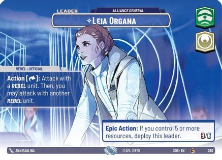 Leia Organa - Alliance General (Showcase) (SPARK OF REBELLION) Foil - Premium Star Wars: Unlimited Single from Spark of Rebellion - Just $72.38! Shop now at Game Crave Tournament Store