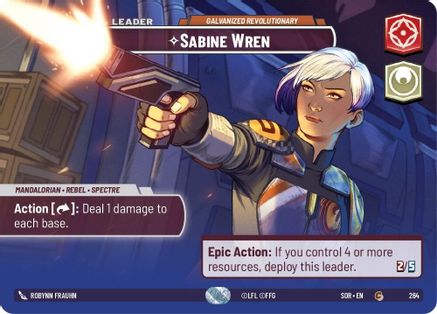 Sabine Wren - Galvanized Revolutionary (Showcase) (SPARK OF REBELLION) Foil - Premium Star Wars: Unlimited Single from Spark of Rebellion - Just $72.36! Shop now at Game Crave Tournament Store
