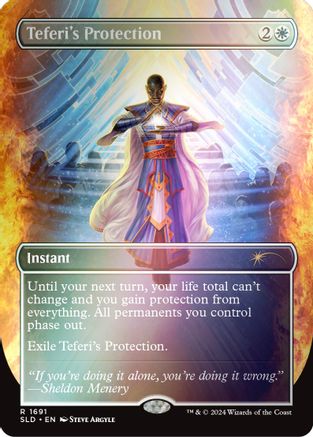 Teferi's Protection (1691) (Rainbow Foil) (SLD-1691) - Secret Lair Drop Series Foil - Premium MTG Single from Wizards of the Coast - Just $13.11! Shop now at Game Crave Tournament Store
