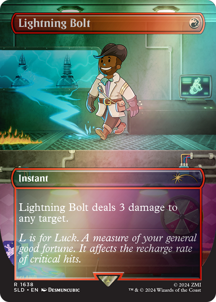 Lightning Bolt (SLD-1638★) - Secret Lair Drop (Borderless) Foil - Premium MTG Single from Wizards of the Coast - Just $2.91! Shop now at Game Crave Tournament Store