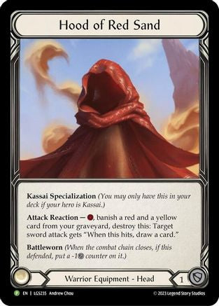 Hood of Red Sand - LGS235 (LGS235) - Flesh and Blood: Promo Cards Rainbow Foil