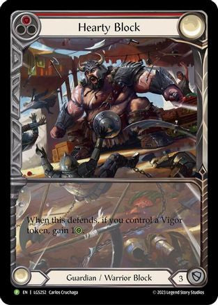 Hearty Block - LGS252 (LGS252) - Flesh and Blood: Promo Cards Rainbow Foil