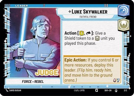 Luke Skywalker - Faithful Friend (JUDGE PROMOS) Foil - Premium Star Wars: Unlimited Single from Judge Promos - Just $1.06! Shop now at Game Crave Tournament Store