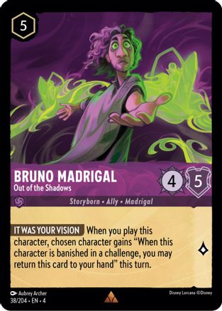 Bruno Madrigal - Out of the Shadows (38/204) - Ursulas Return Cold Foil - Premium Lorcana Single from Ursula's Return - Just $0.25! Shop now at Game Crave Tournament Store