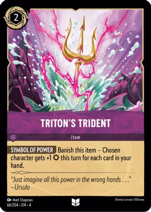 Triton's Trident (66/204) - Ursulas Return Cold Foil - Premium Lorcana Single from Ursula's Return - Just $0.28! Shop now at Game Crave Tournament Store