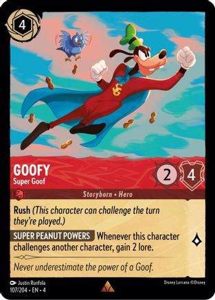Goofy - Super Goof (107/204) - Ursulas Return - Premium Lorcana Single from Ursula's Return - Just $0.50! Shop now at Game Crave Tournament Store