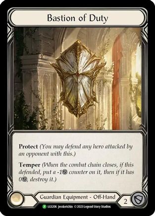 Bastion of Duty - LGS206 (LGS206) - Flesh and Blood: Promo Cards Rainbow Foil