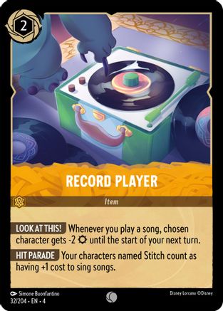 Record Player (32/204) - Ursulas Return Cold Foil - Premium Lorcana Single from Ursula's Return - Just $0.25! Shop now at Game Crave Tournament Store
