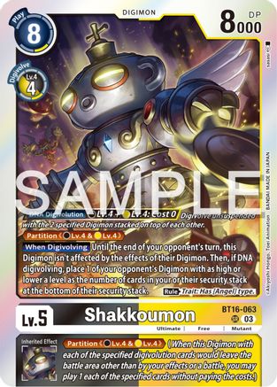 Shakkoumon (BT16-063) - Beginning Observer Foil - Premium Digimon Single from Bandai - Just $4.05! Shop now at Game Crave Tournament Store