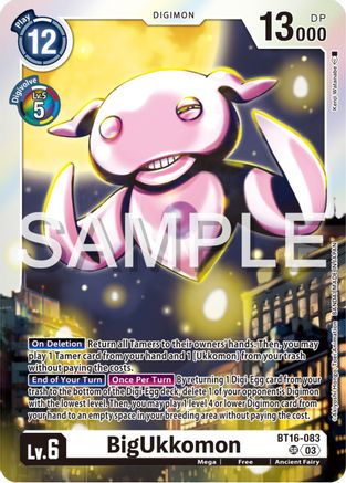 BigUkkomon (BT16-083) - Beginning Observer Foil - Premium Digimon Single from Bandai - Just $0.28! Shop now at Game Crave Tournament Store