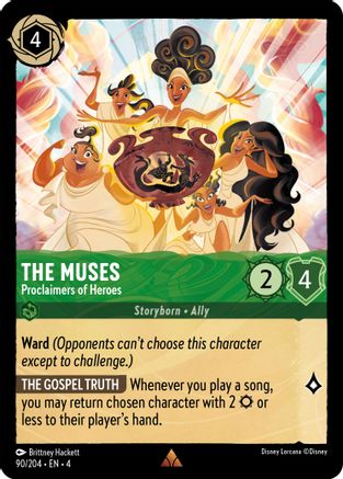 The Muses - Proclaimers of Heroes (90/204) - Ursulas Return - Premium Lorcana Single from Ursula's Return - Just $0.80! Shop now at Game Crave Tournament Store